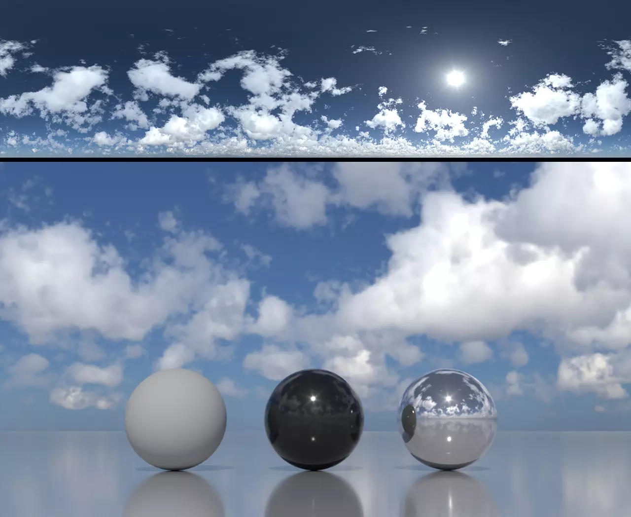 Skydome HDR - Blue Sky Cumulus - 1 Texture_0