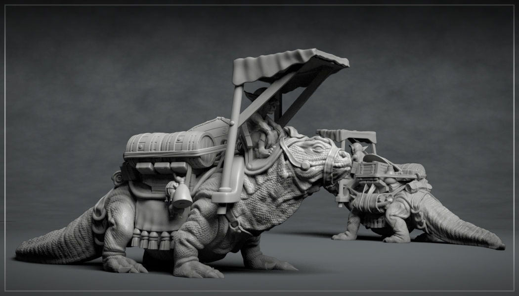 Goblin Merchant - 3D Printable character - 2 Poses 3D print model_1