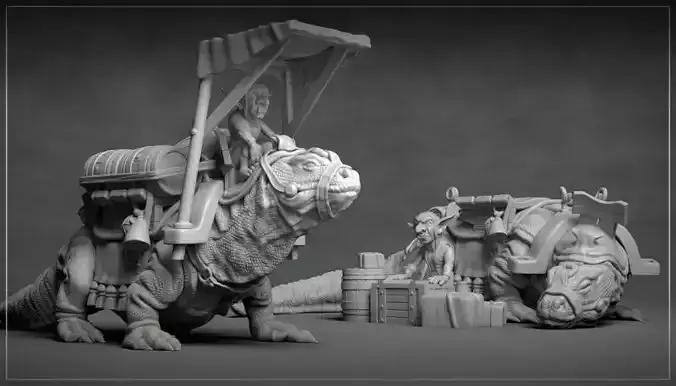 Goblin Merchant - 3D Printable character - 2 Poses 3D print model