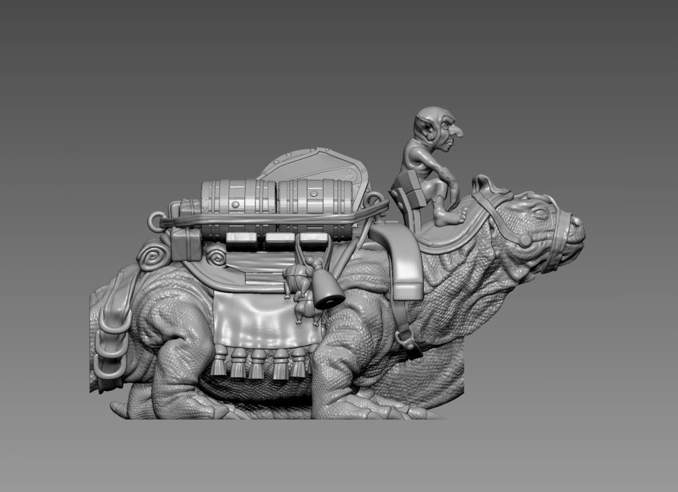 Goblin Merchant - 3D Printable character - 2 Poses 3D print model_4