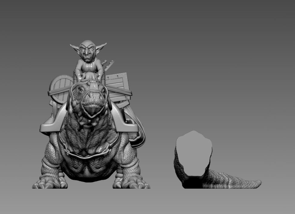 Goblin Merchant - 3D Printable character - 2 Poses 3D print model_5