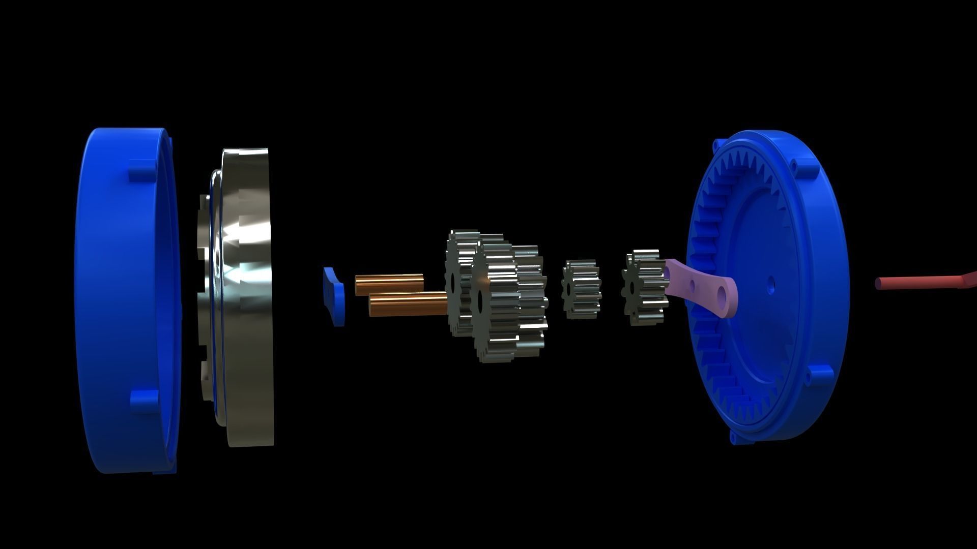 Planetary Reduction Transmission Gears 3D Print Model 3D print model_3