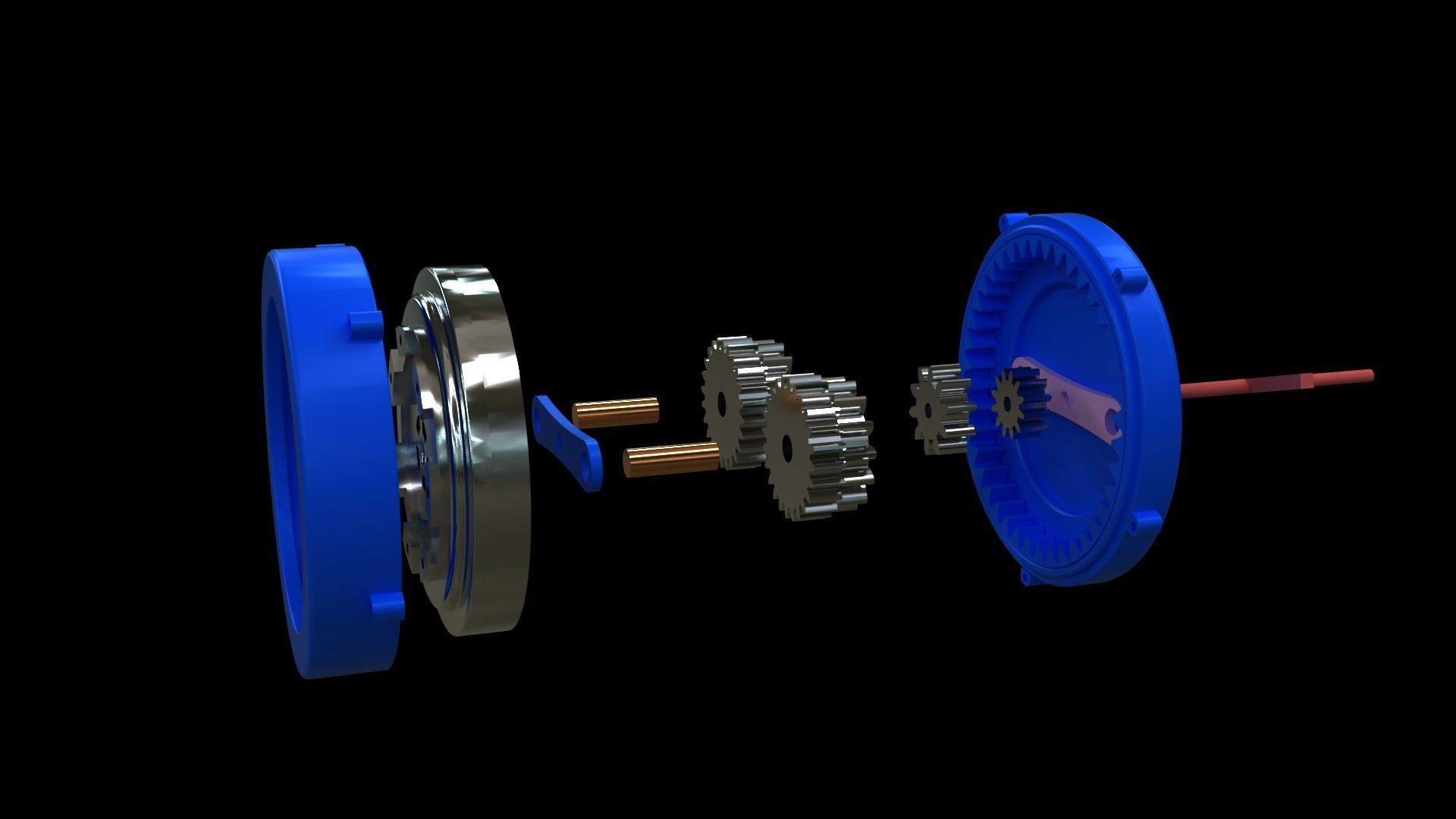 Planetary Reduction Transmission Gears 3D Print Model 3D print model_2