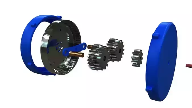 Planetary Reduction Transmission Gears 3D Print Model 3D print model