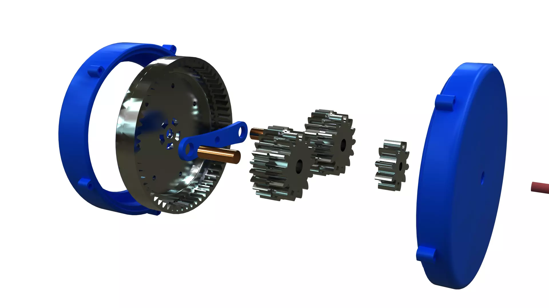 Planetary Reduction Transmission Gears 3D Print Model 3D print model_0