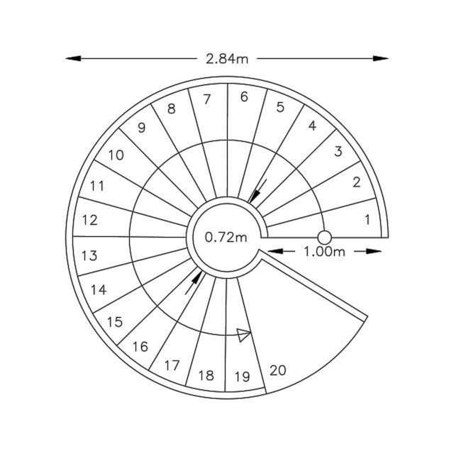 Spiral staircase 3D model_2