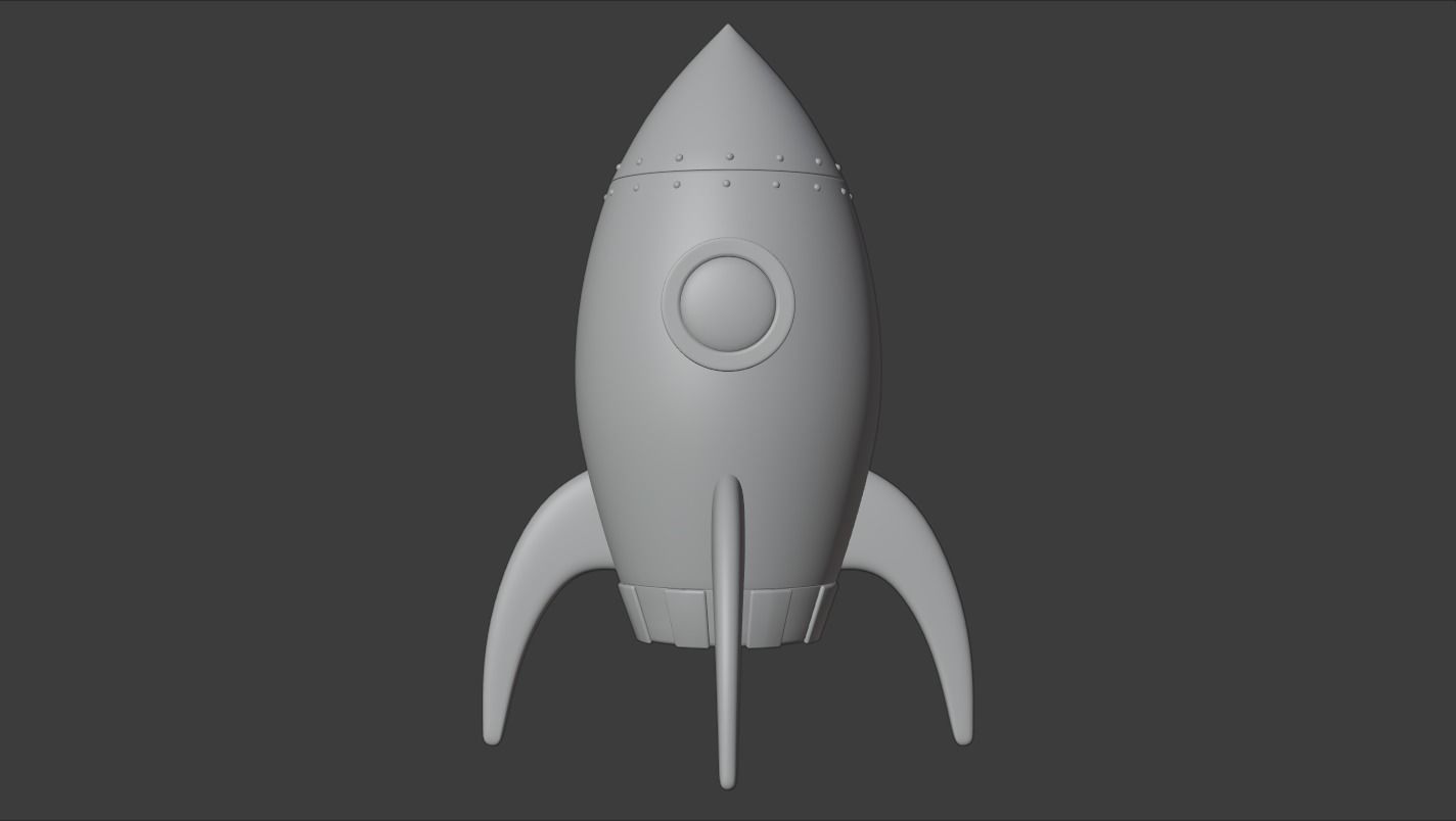 Cartoon Spaceship 3D model_5