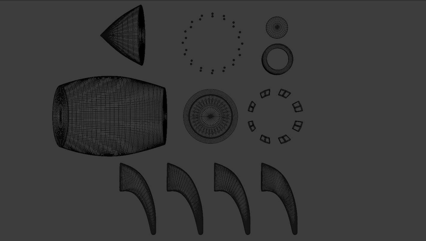 Cartoon Spaceship 3D model_8