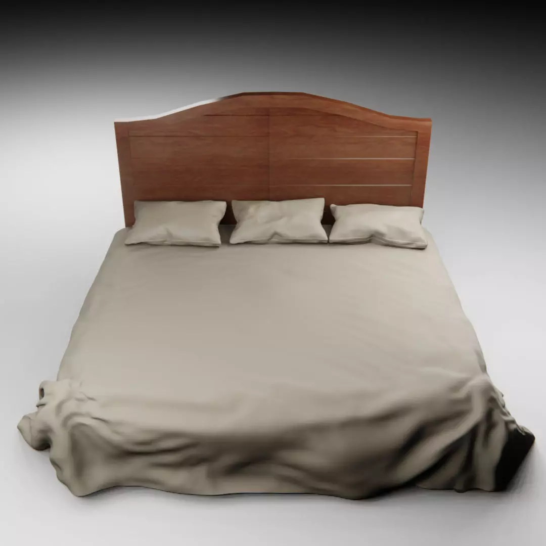 Old Timey Bed Free 3D model_0