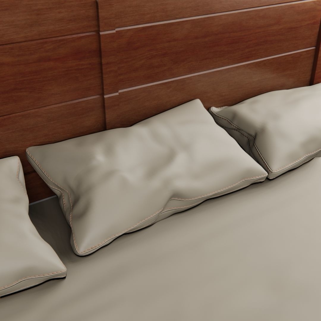 Old Timey Bed Free 3D model_6