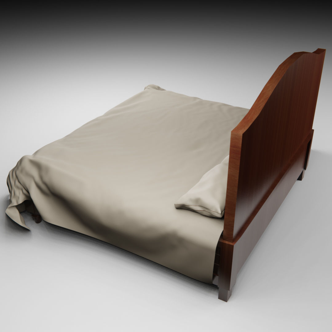 Old Timey Bed Free 3D model_3