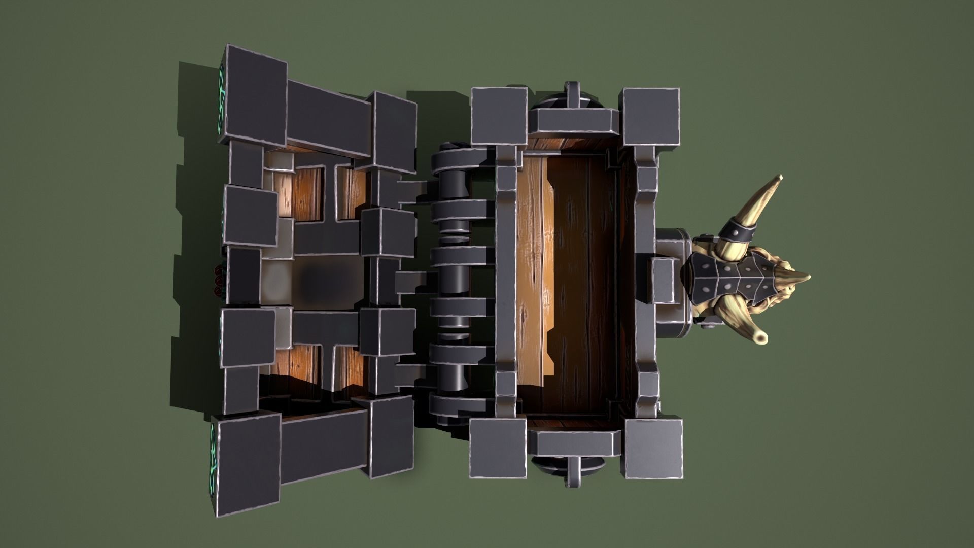 Rune chest Low-poly 3D model_14