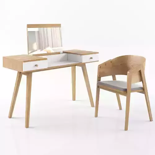 VOX Nature dressing table with Uni chair oak