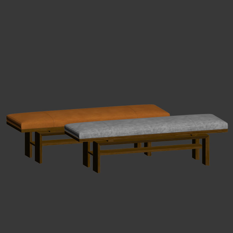 Bench Press Barbara Barry Bakerfurniture 3D model_1