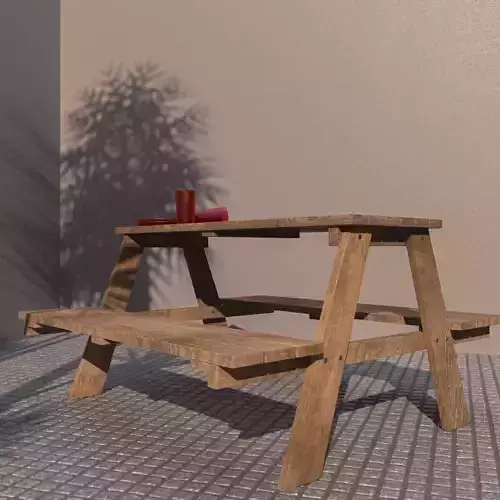 IKEA picnic table for kids 3D model