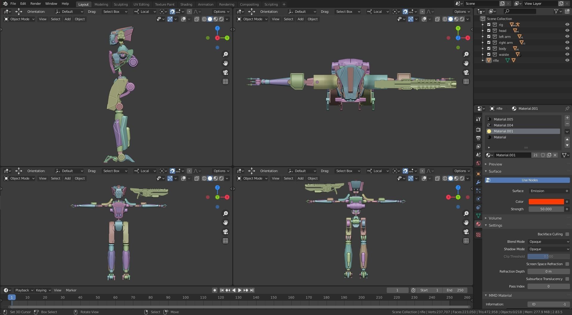 Jackal Scifi Robot 3D model_9