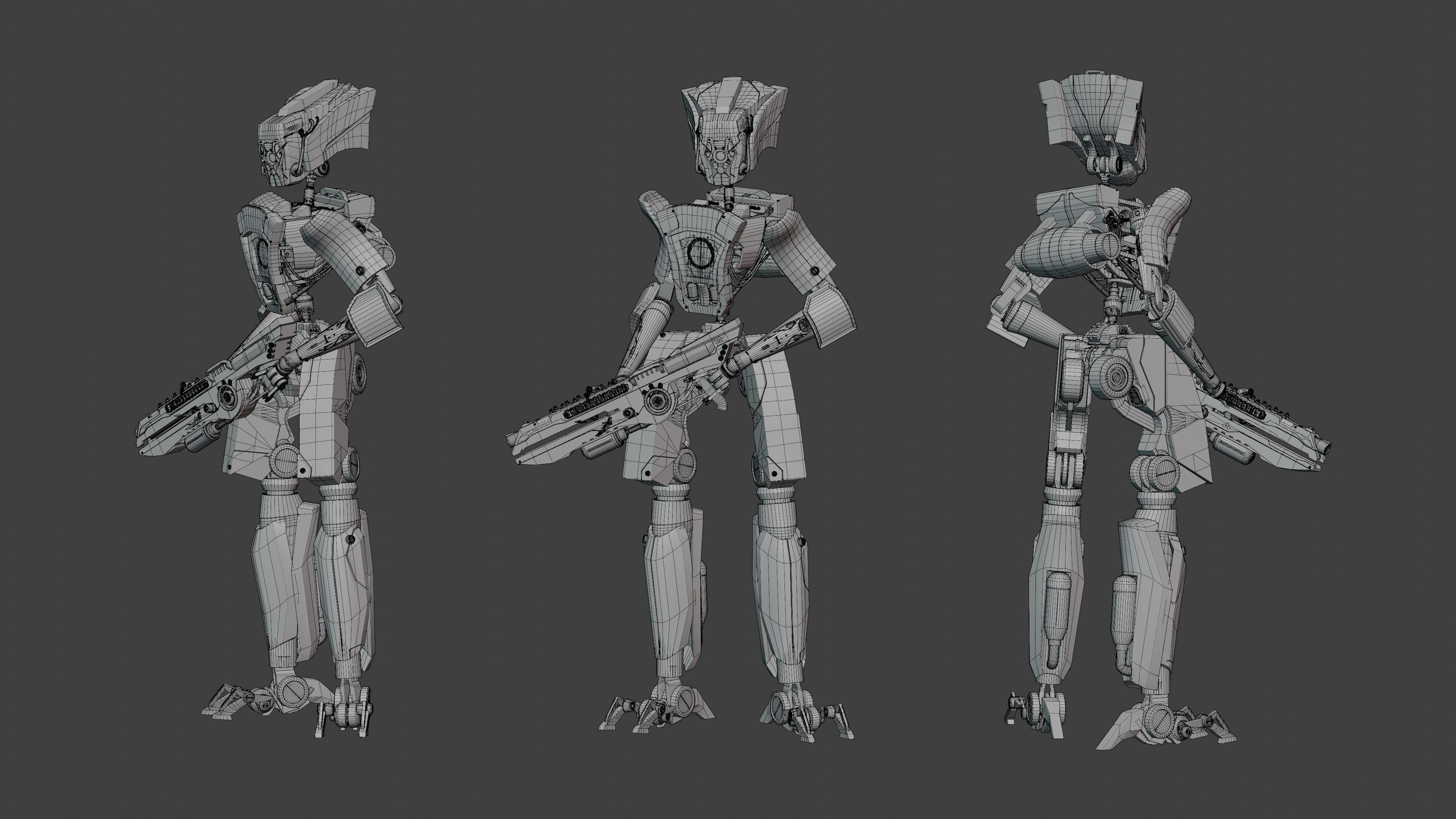 Jackal Scifi Robot 3D model_6
