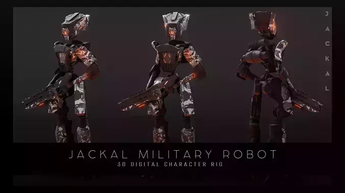 Jackal Scifi Robot 3D model