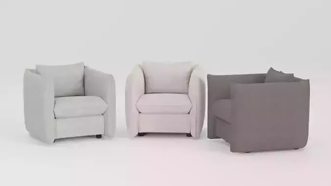 Vitra Mariposa Arm Chair Low-poly 3D model