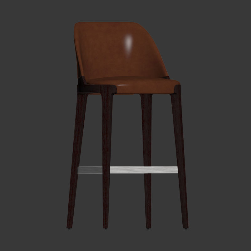 Potocco Velis barstool Round counterstool 3D model_2