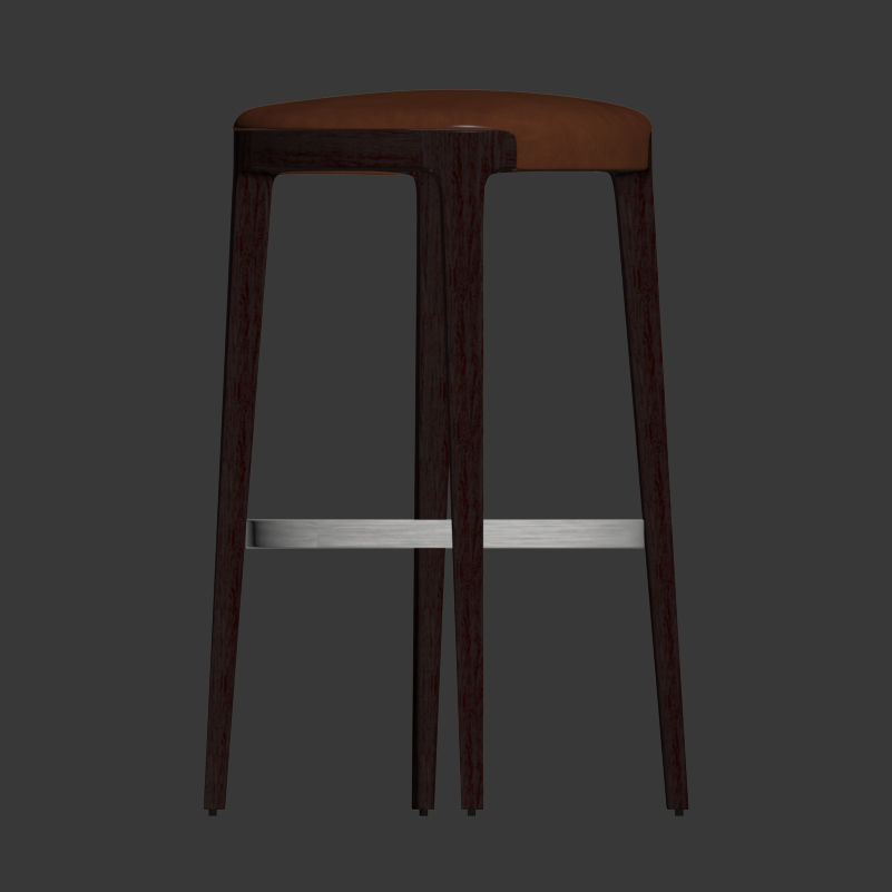 Potocco Velis barstool Round counterstool 3D model_1