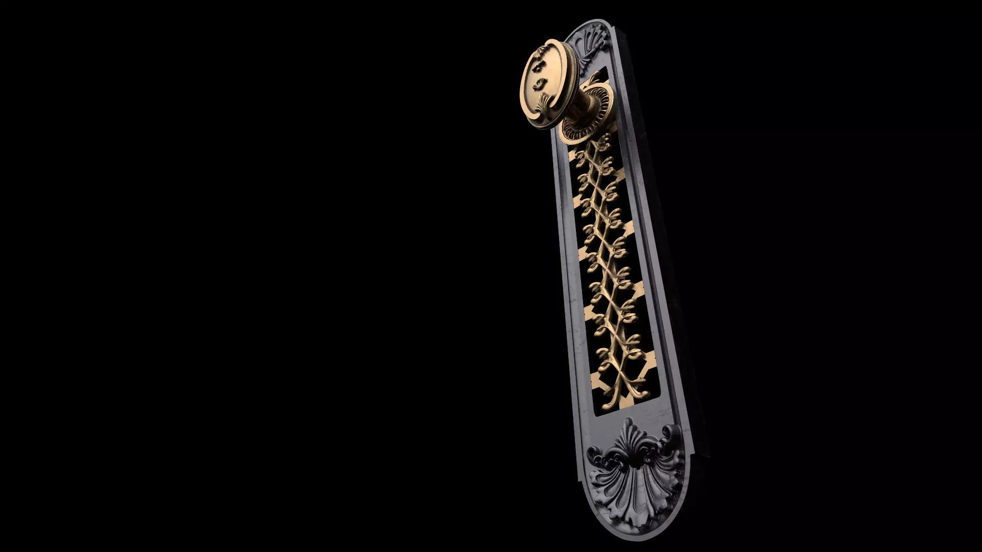 Brass Door Handles  3D model_0