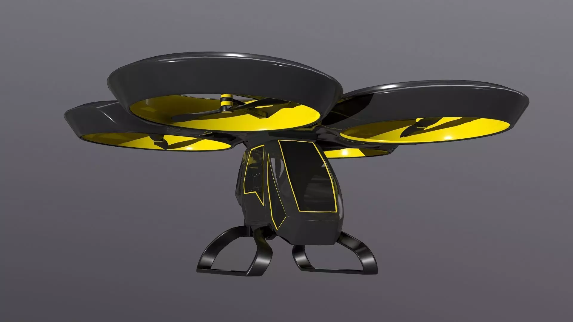 Car Drone Low-poly 3D model