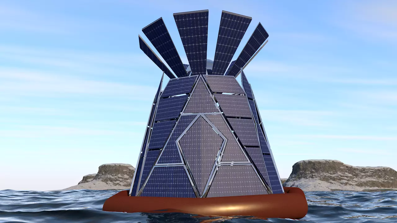 Floating Solar panel 3D model