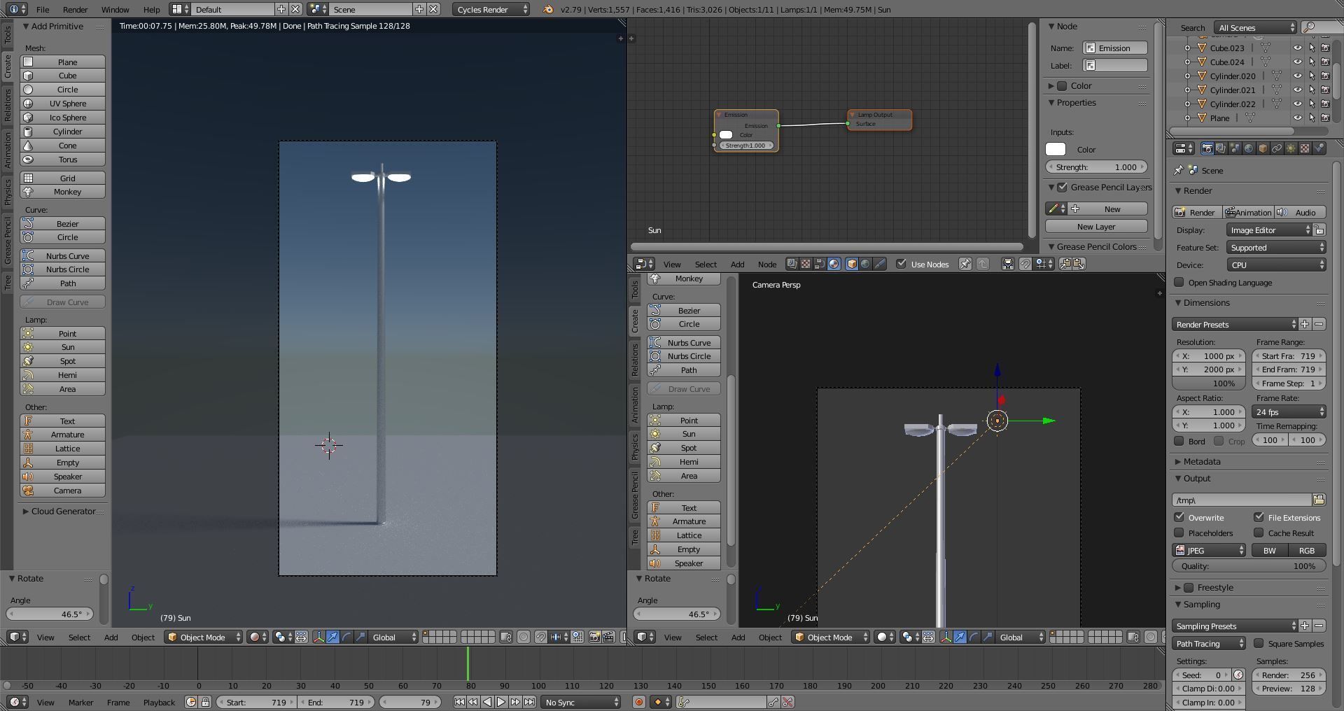 Low Poly Lamps Pack Low-poly 3D model_46