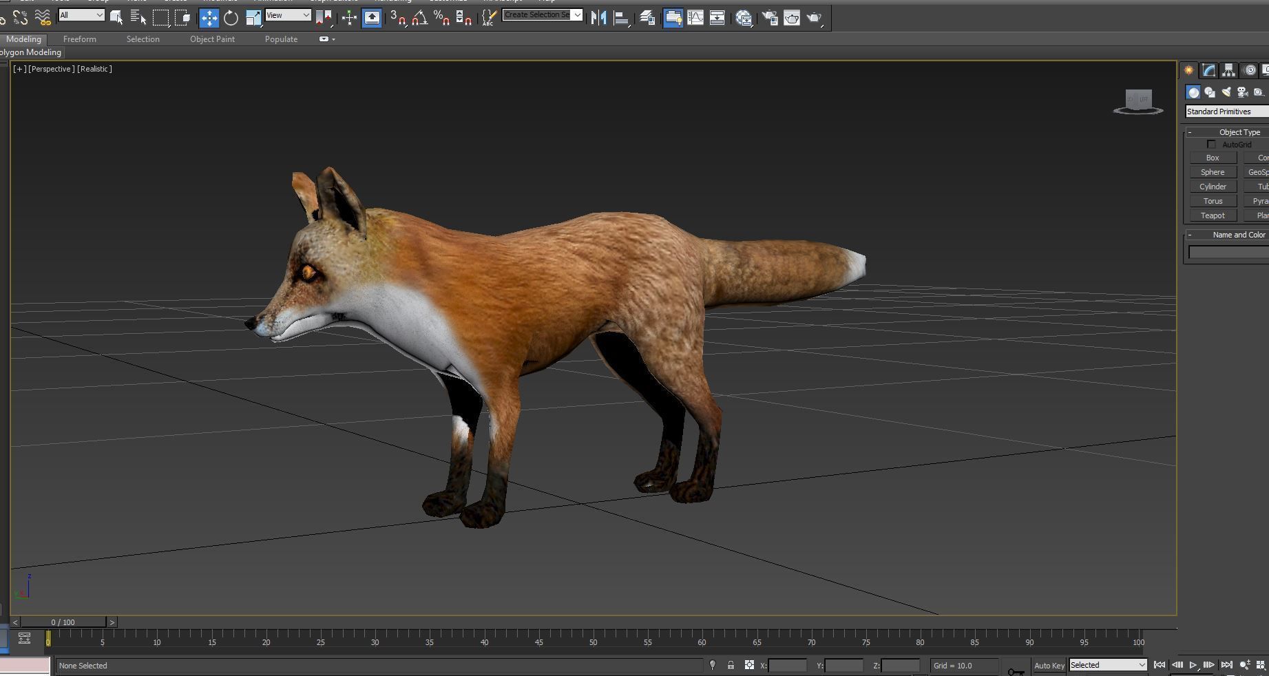 3D Fox rigged Model Low-poly 3D model_11