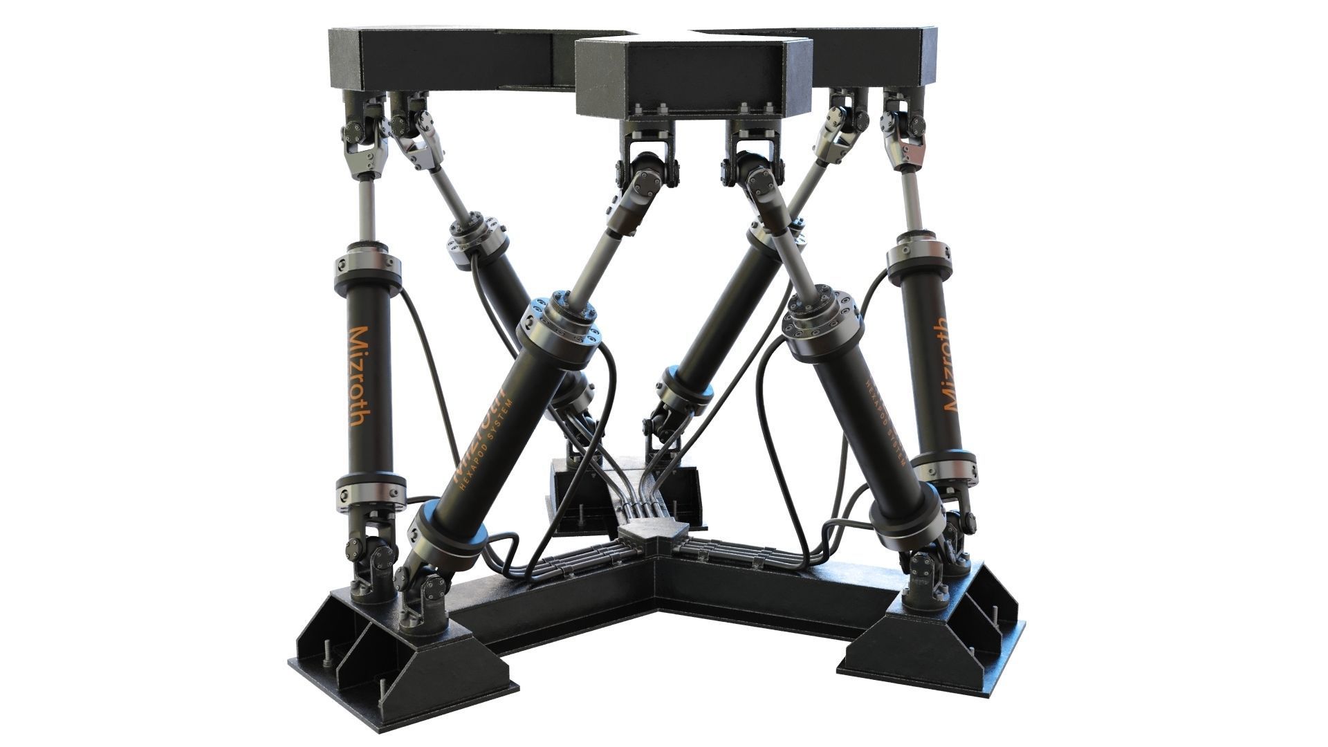 Hexapod Platform 3D model_2
