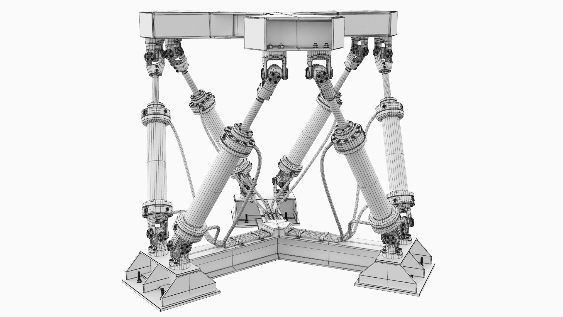Hexapod Platform 3D model_12