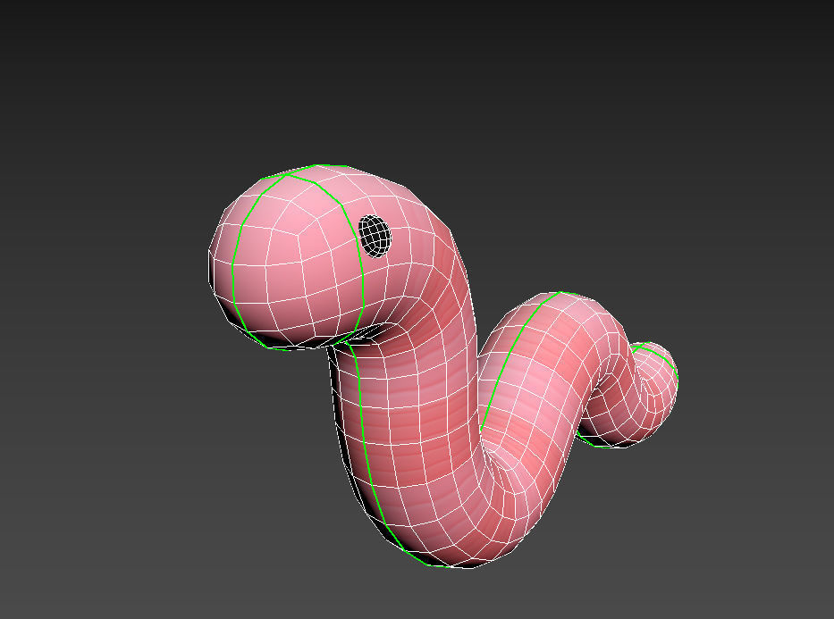 Cartoon Worm 3D model_21