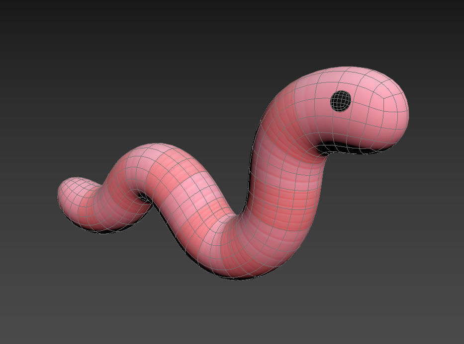 Cartoon Worm 3D model_18
