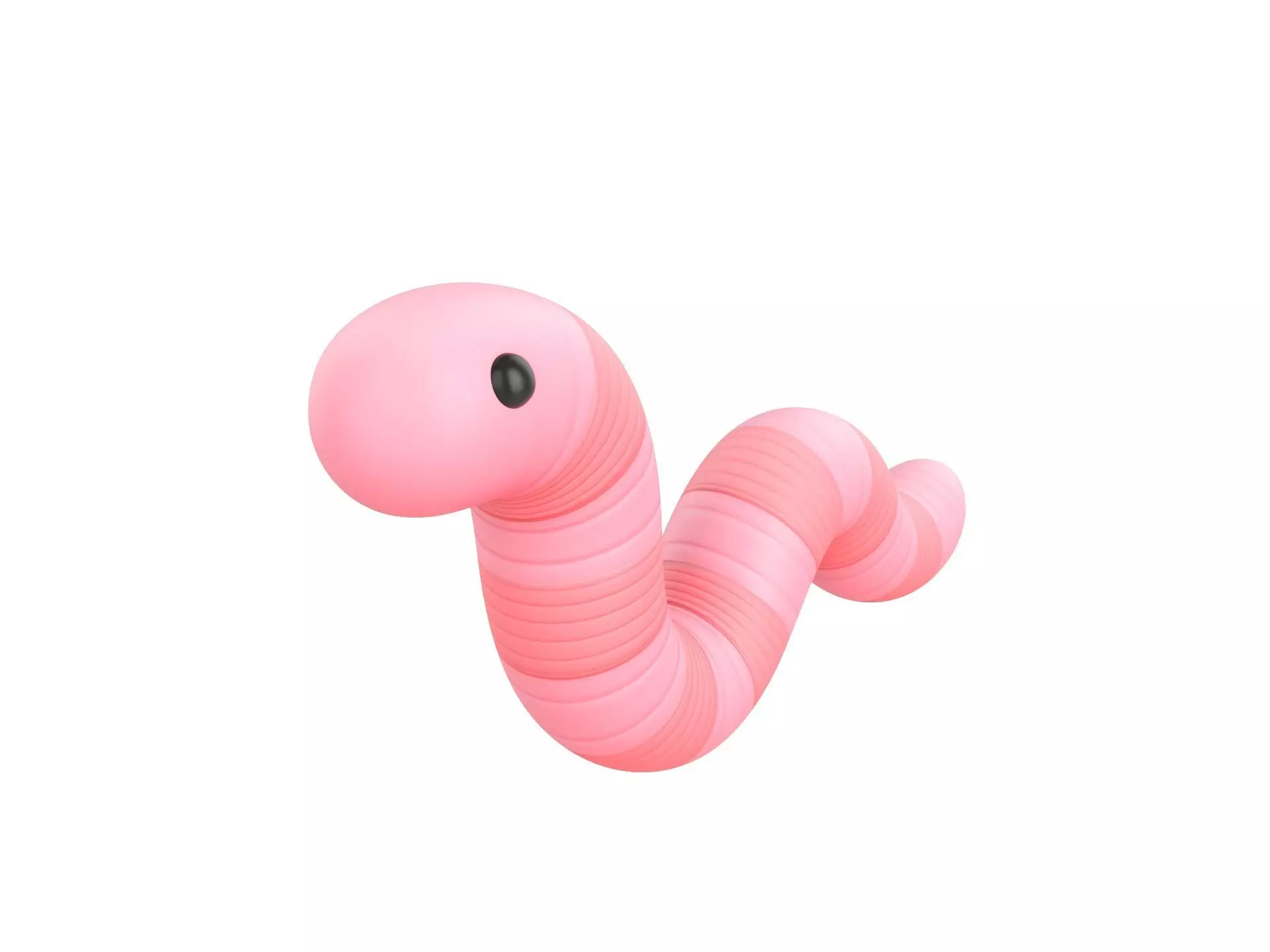 Cartoon Worm 3D model_0