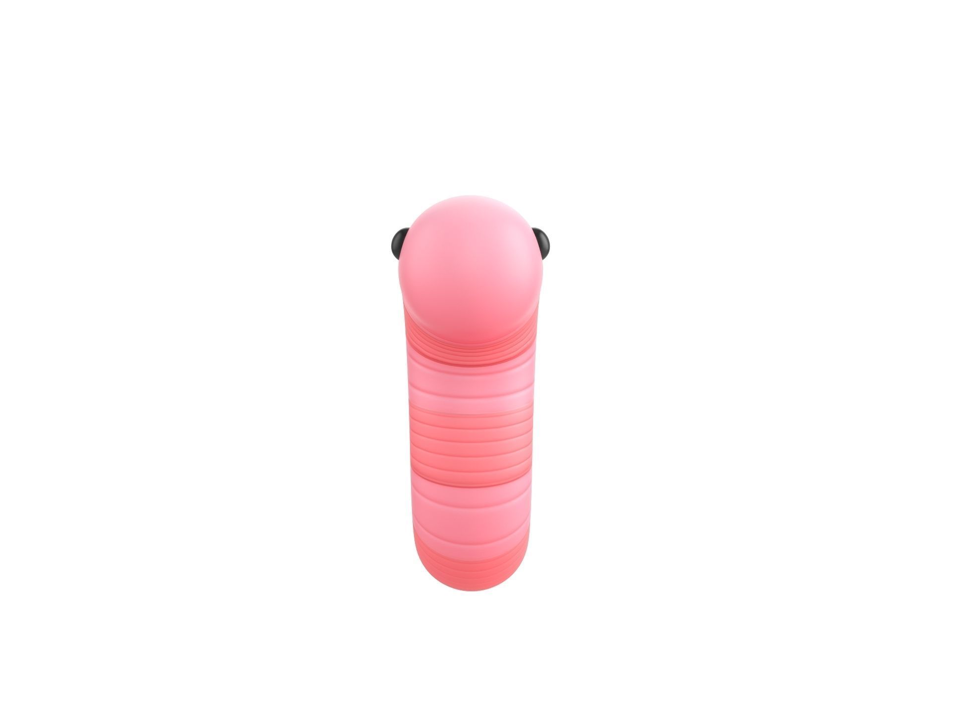 Cartoon Worm 3D model_2