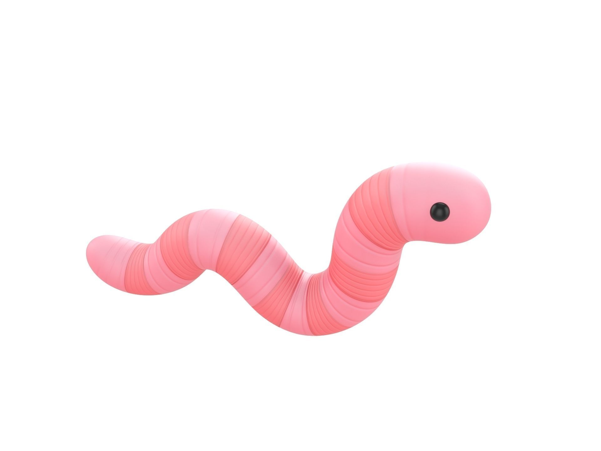 Cartoon Worm 3D model_4