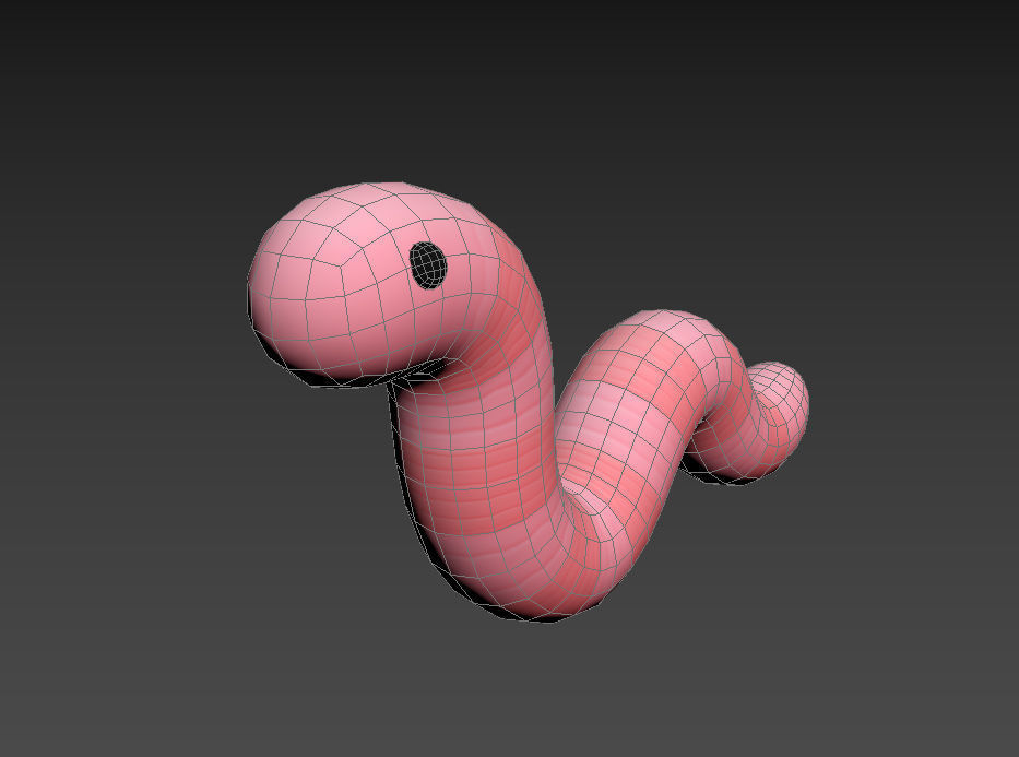 Cartoon Worm 3D model_16