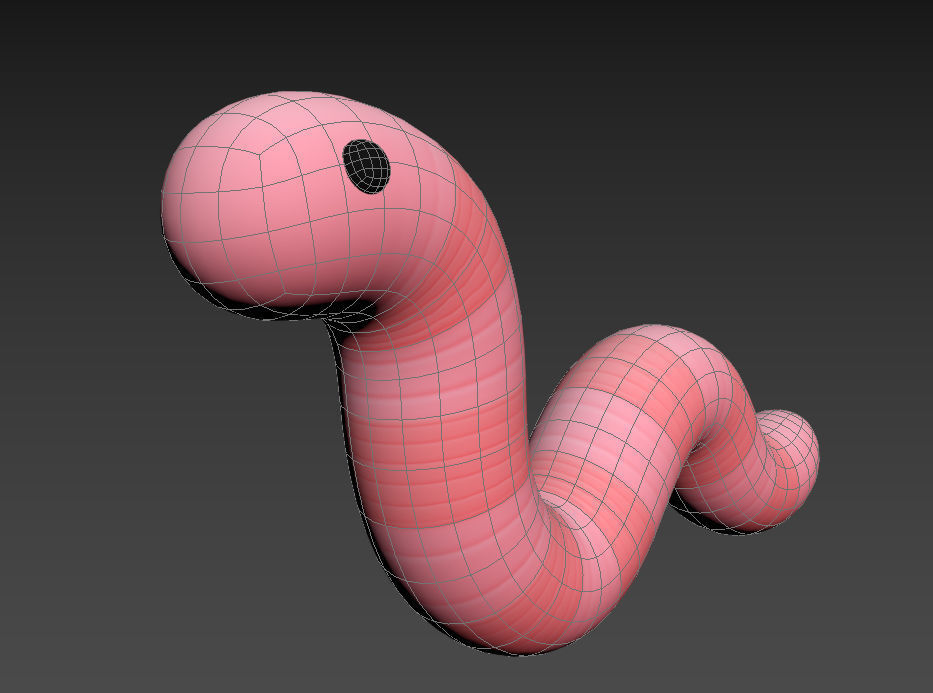 Cartoon Worm 3D model_20