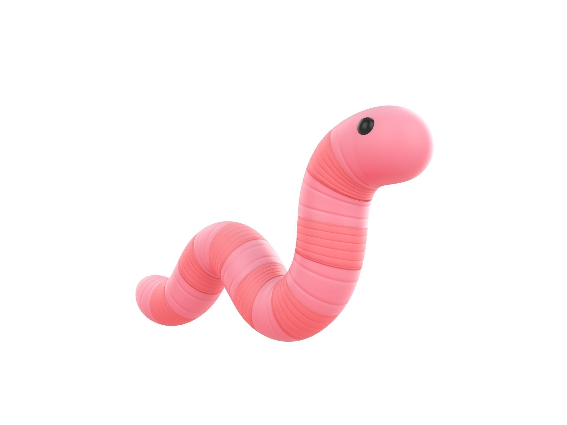 Cartoon Worm 3D model_3