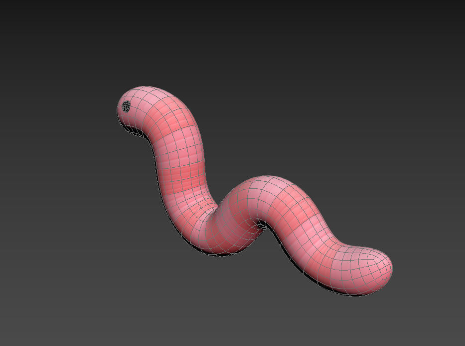Cartoon Worm 3D model_19