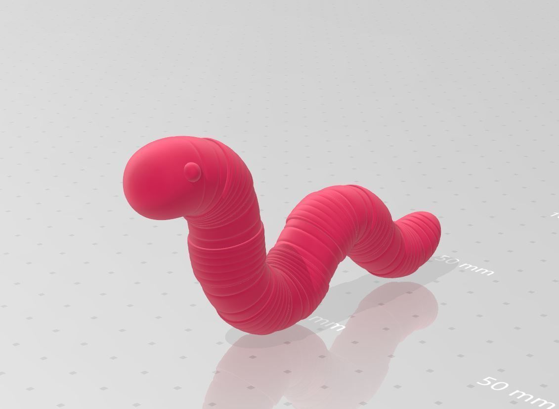 Cartoon Worm 3D model_25