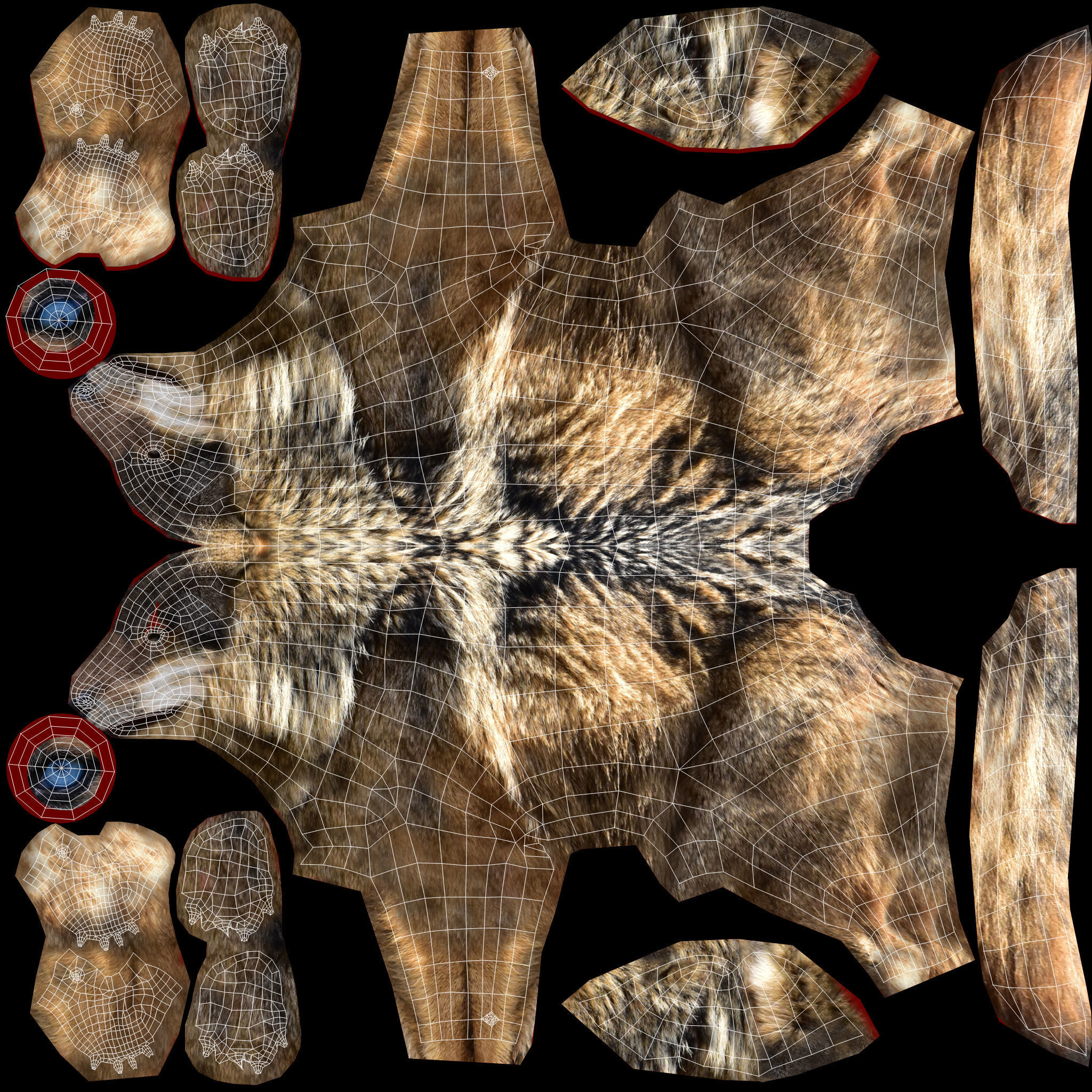 Fox rigged 3D Models low poly model Low-poly 3D model_21