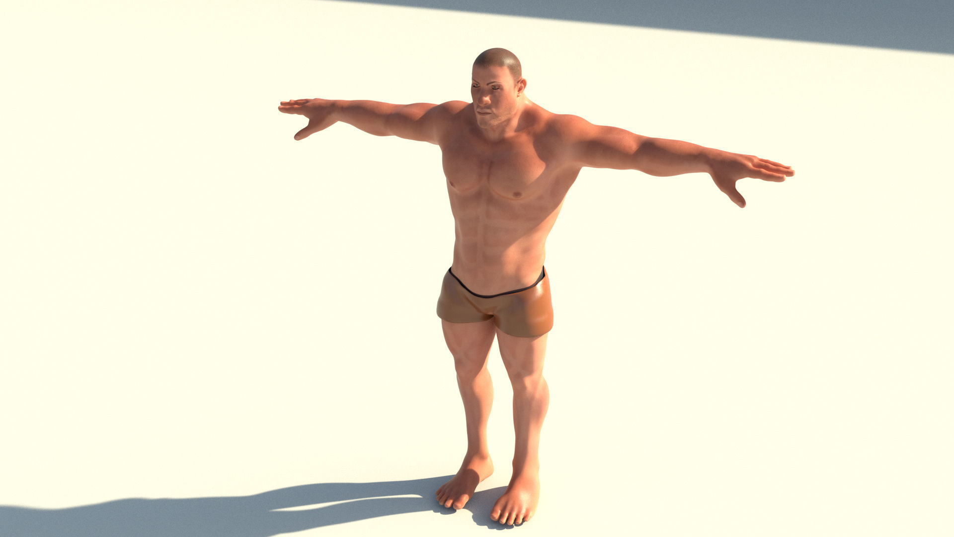 Spartan Warrior Low-poly 3D model_8