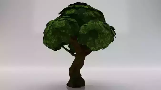 Large Tree  Low-poly 3D model