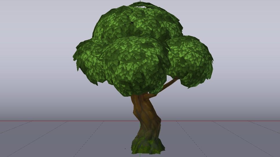 Large Tree Low-poly 3D model_10