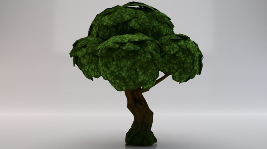 Large Tree Low-poly 3D model_2
