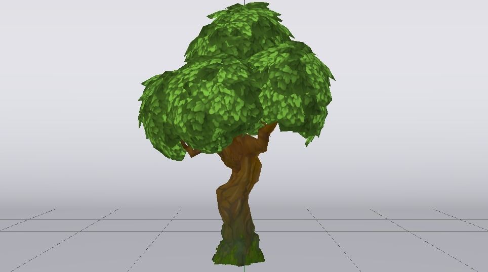 Large Tree Low-poly 3D model_5