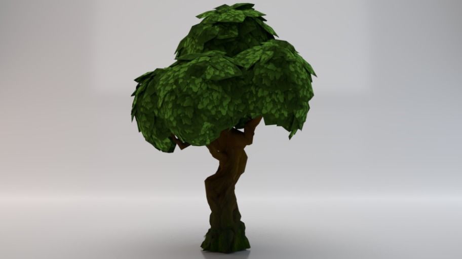 Large Tree Low-poly 3D model_1