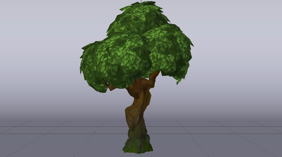 Large Tree Low-poly 3D model_9